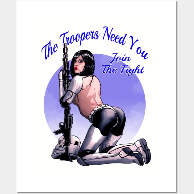 The Trooper Pin Up Wall Art by Hellustrations